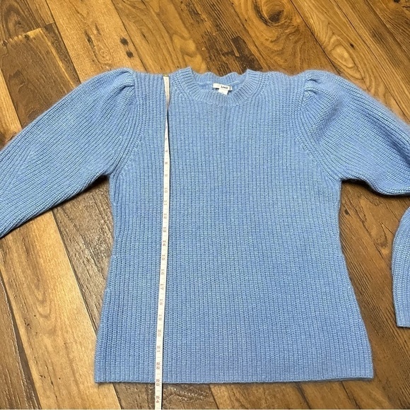 Lewit Mohair Wool Silk Puff Sleeve Sweater Periwinkle XS R - Picture 9 of 9